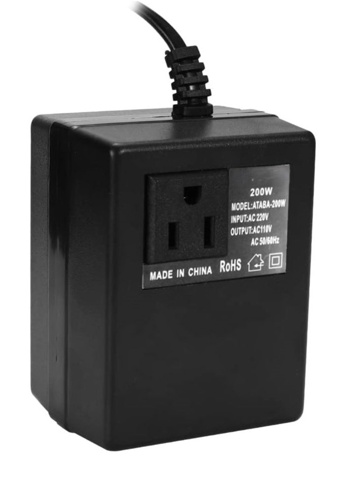 Generic - Intelligent Efficient Household 200W AC 220V To 110V Step Down Transformer Voltage Converter Travel Power Adapter - Image 1