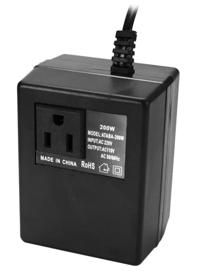 Generic - Intelligent Efficient Household 200W AC 220V To 110V Step Down Transformer Voltage Converter Travel Power Adapter - Image 1