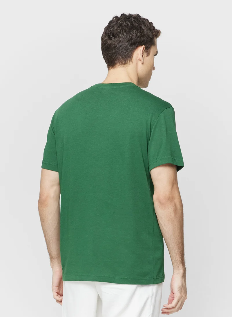 لاكوست Regular Fit Crew Neck T-Shirt