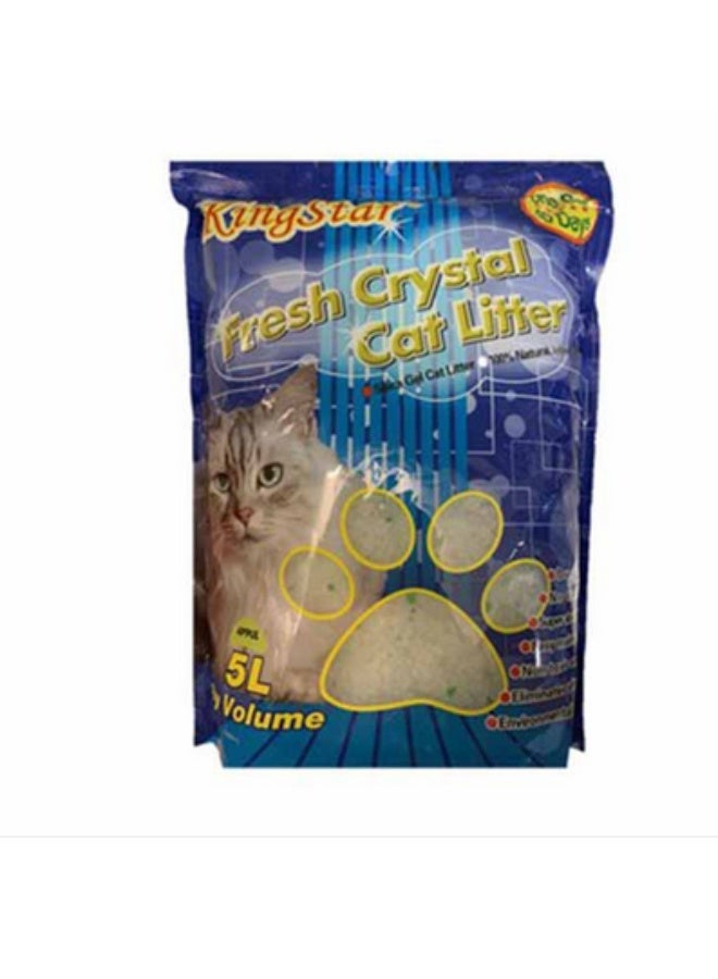 King Star Crystal Silica Gel Cat Litter 5L | Ultra Absorbent Crystal Litter | Superior Odor Control | Low Dust | Long Lasting | Hygienic & Lightweight - Image 1