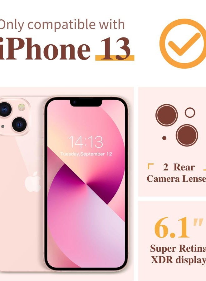 GVIEWIN Designed for iPhone 13 Case 6.1 Inch, with Tempered Glass Screen Protector + Camera Lens Protector Clear Flower Soft & Flexible Shockproof Floral Women Phone Cover（Magnolia/White） - Image 2