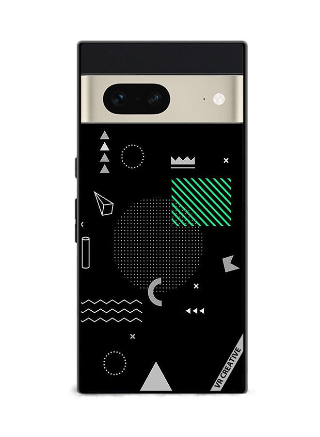 VR CREATIVE Protective Case Cover For Google Pixel 7 Geometric Designs Design Multicolour - Image 1