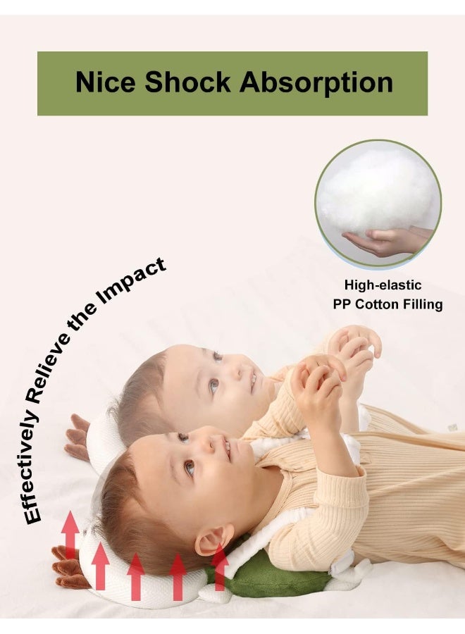 JunNeng JunNeng Toddler Baby Head Protector Pad Safety Cushion with Knee Pads & Anti-Slip Sock, Turtle - Image 3