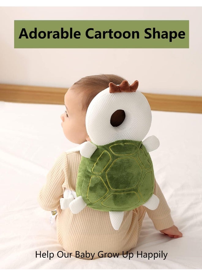 JunNeng JunNeng Toddler Baby Head Protector Pad Safety Cushion with Knee Pads & Anti-Slip Sock, Turtle - Image 5