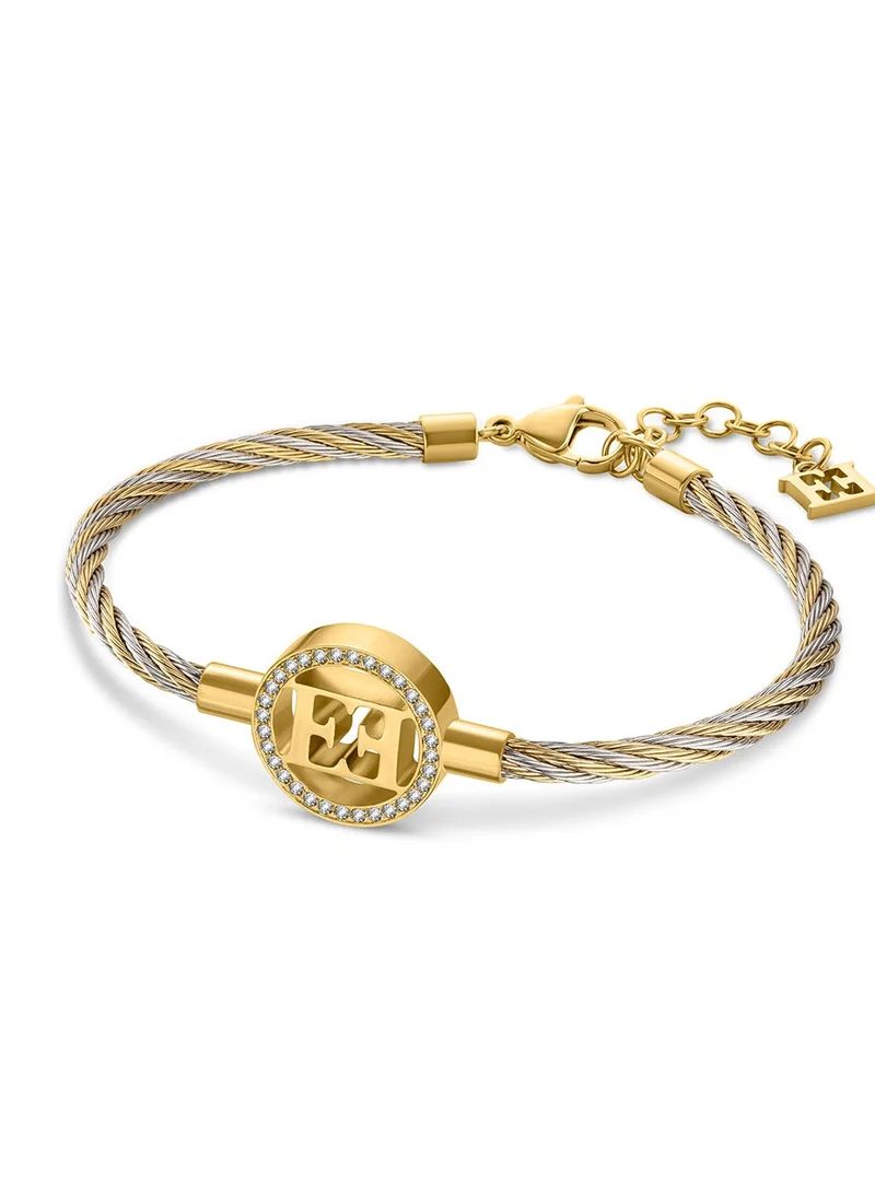 ESCADA Isabella Two Tone Silk Cord Bracelet with Gold