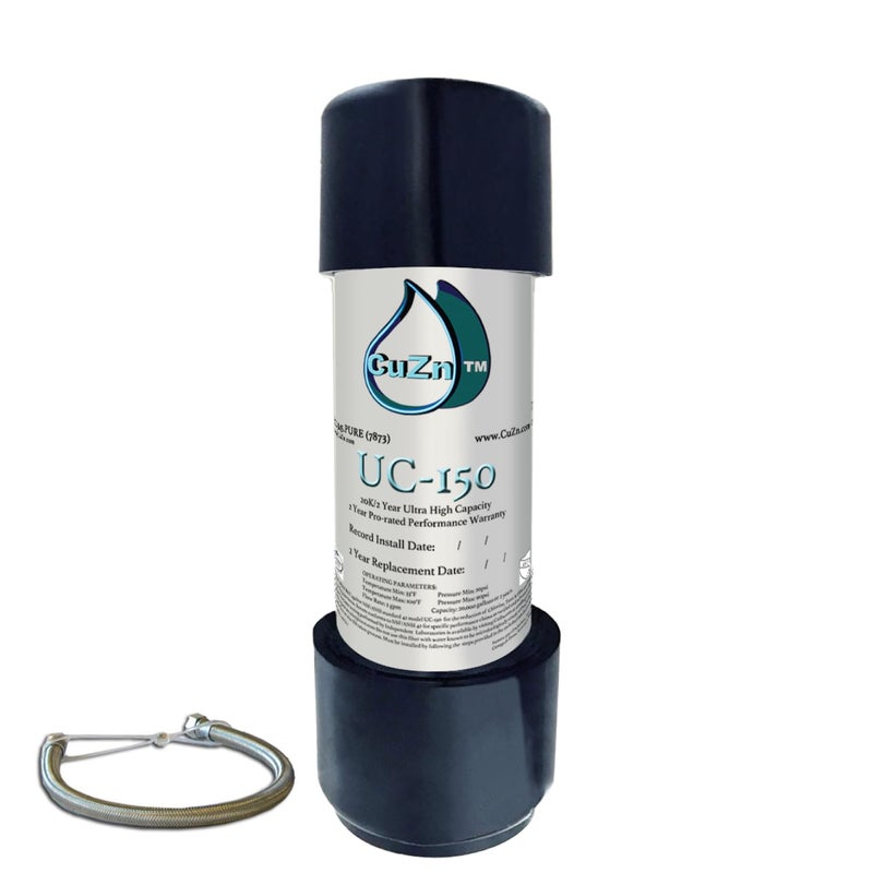 CuZn Under Sink Water Filter for Sink Faucet, 20K Gallons or 2 Year Filtration Life, Reduces PFAs, PFOS, Lead, Chlorine, Improves Taste of Tap Water, NSF/ANSI 42 & 372 Certified High Performance - Image 1