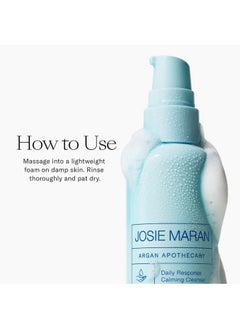 josie maran Argan Apothecary Daily Response Calming Facial Cleanser Gentle Exfoliating Face Wash For Pores & Sensitive Skin With Organic Argan Oil Salicylic Acid & Tea Tree Oil (4 Fl Oz/120 Ml)  - Image 4