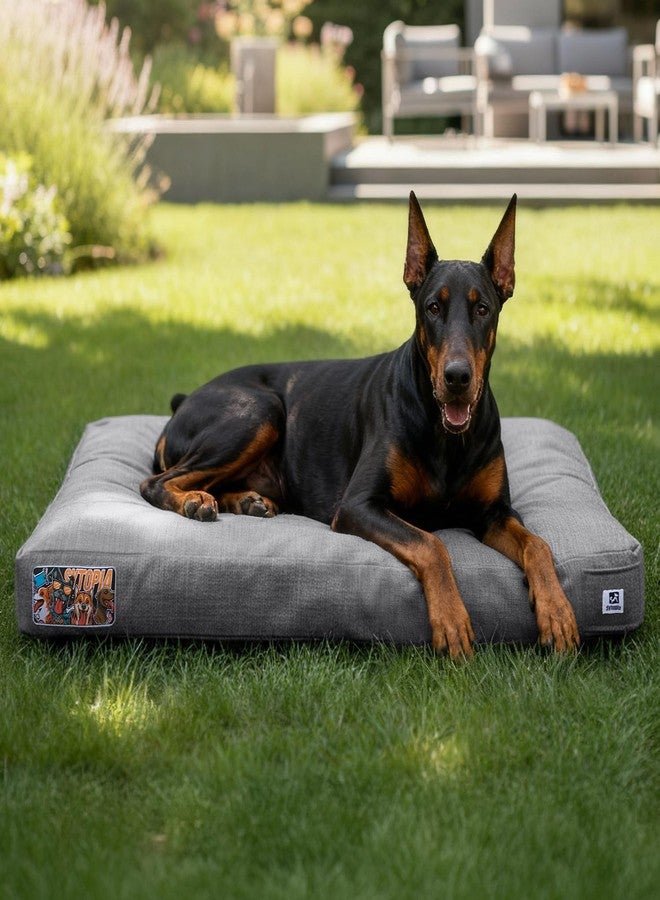 Sytopia 42 Inch Indestructible Dog Beds for Large Dogs, XL Chew Proof Dog Bed, Waterproof Pet Crate Pad with Chew-Resistant Removable Cover, Great for Indoor, Outdoor, Crate, Patio Use (Grey) - Image 1