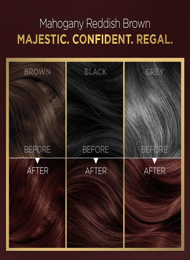 BBLUNT Salon Secret High Shine Conditioning Hair Colour With MaliPeptide BondTech™ to reduce breakage | Mahogany Reddish Brown- 4.56 | No Ammonia, 100% Grey Coverage | Permanent Colour | Salon at home - Image 5