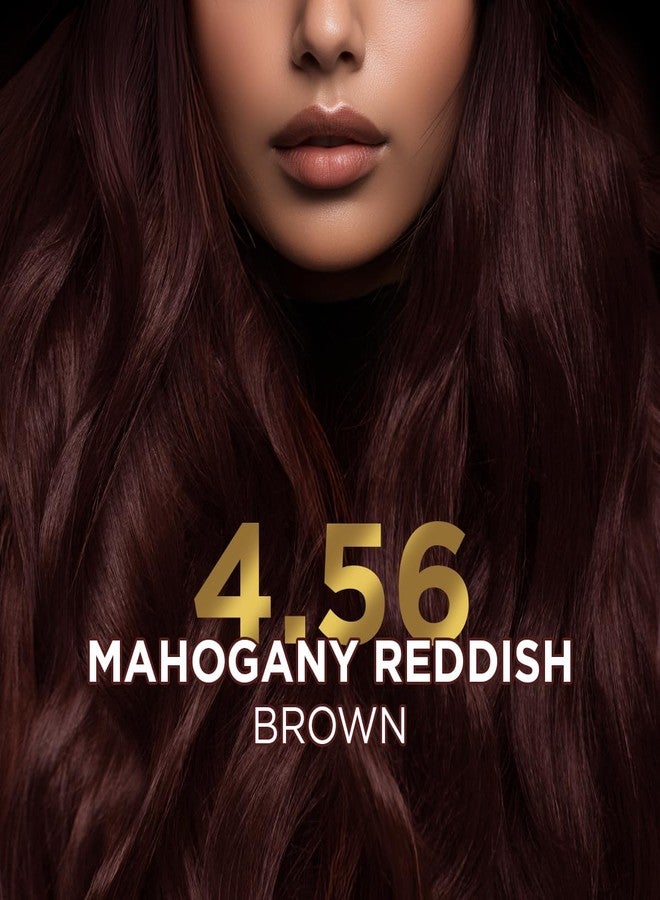 BBLUNT Salon Secret High Shine Conditioning Hair Colour With MaliPeptide BondTech™ to reduce breakage | Mahogany Reddish Brown- 4.56 | No Ammonia, 100% Grey Coverage | Permanent Colour | Salon at home - Image 3