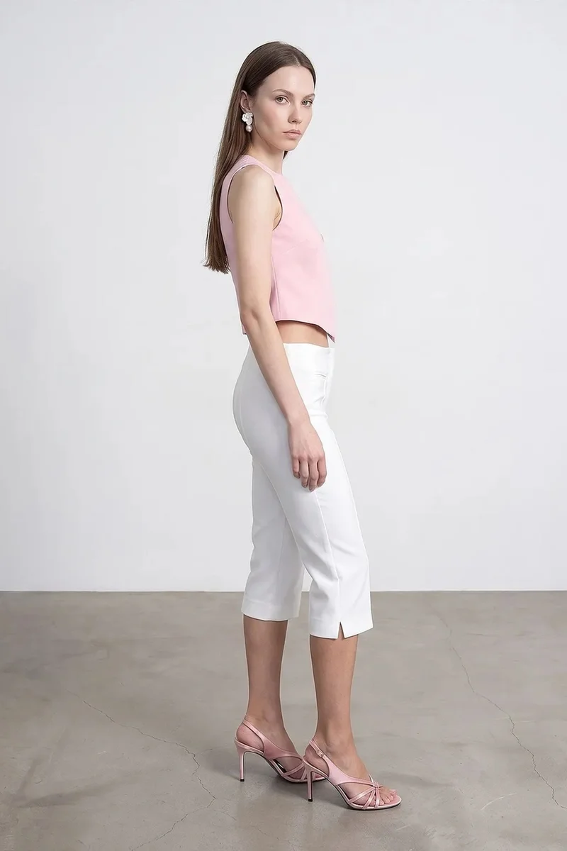 Dilvin Blush Pink DILVIN Women's Crepe Woven Waistcoat for Women | Best Price UAE