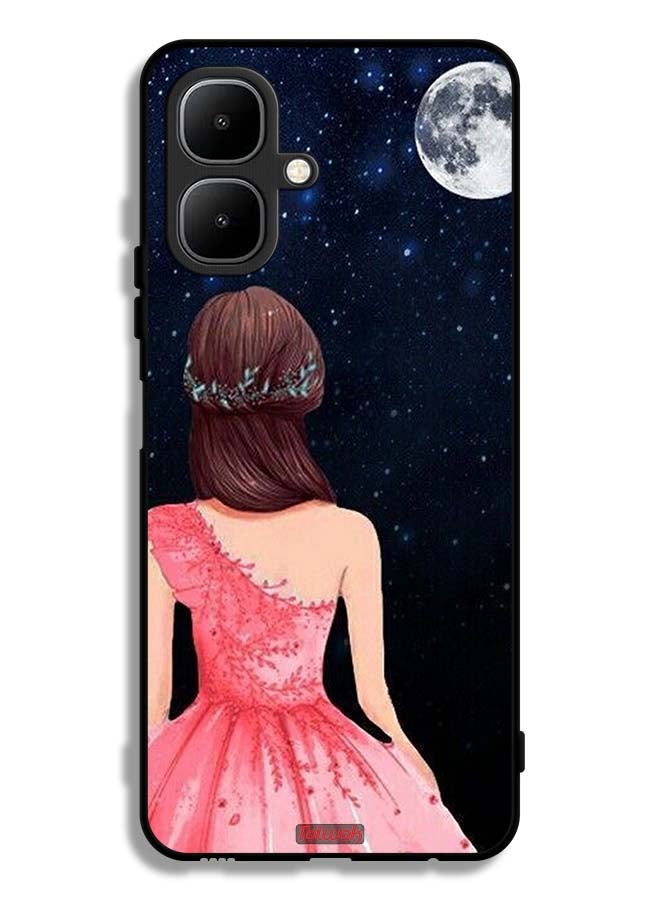 Tolwak Infinix Smart 10 Protective Case Cover Girl And Moon Art