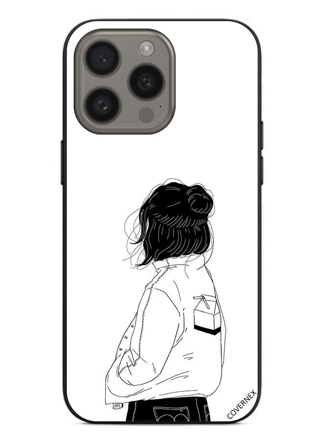 Covernex Protective Case Cover For Apple iPhone 15 Pro Girl Think Very Deep - Image 1