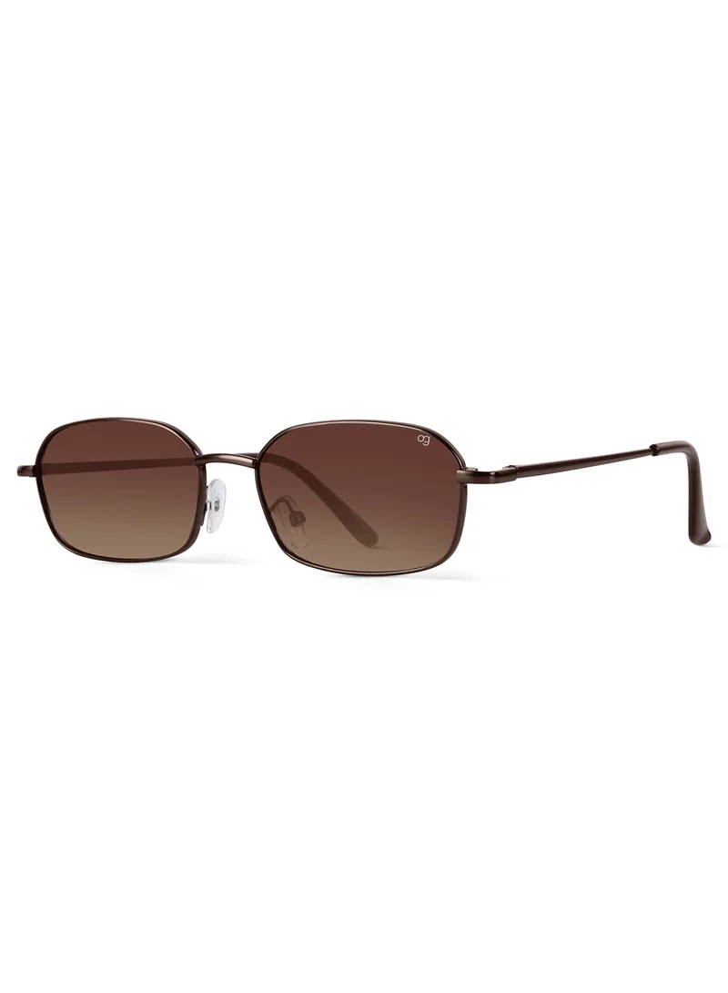 ووجلز Canopus Brown Hexagonal Sunglasses|100% UV Protected| Men & Women