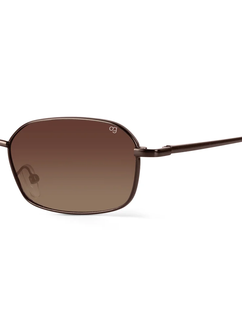 Woggles Canopus Brown Hexagonal Sunglasses|100% UV Protected| Men & Women
