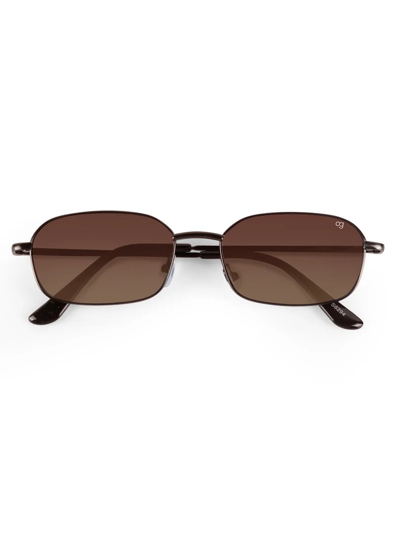 ووجلز Canopus Brown Hexagonal Sunglasses|100% UV Protected| Men & Women