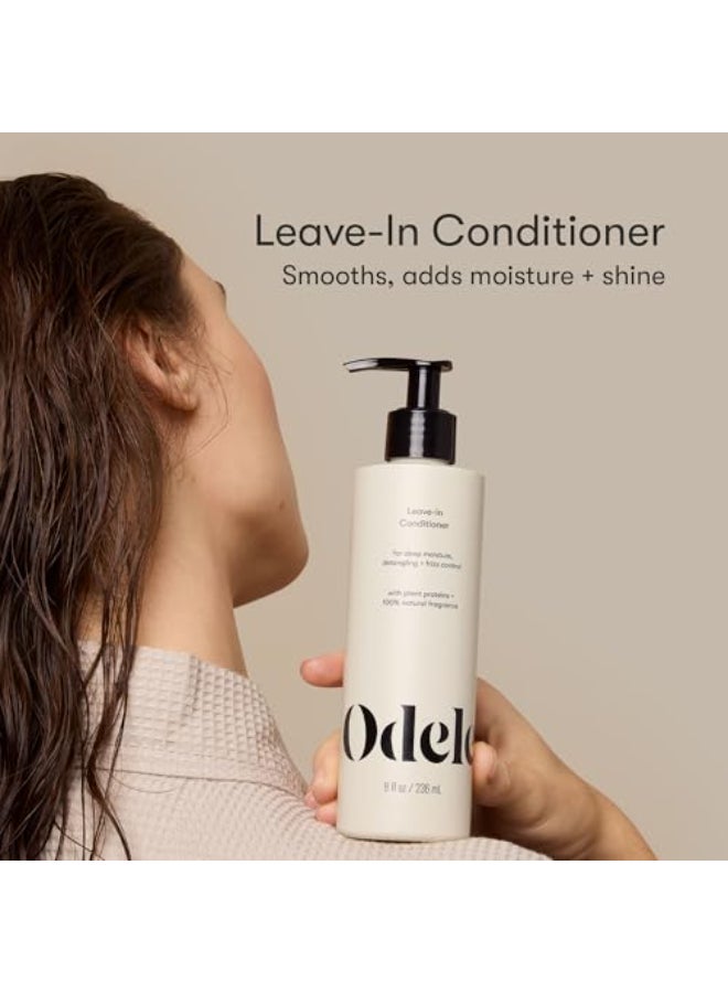 Odele Vegan LeaveIn Conditioner for Deep Moisture Detangling Frizz Control Weightless Shine and All Hair Types Textures 8 fl oz 2Pack - Image 3