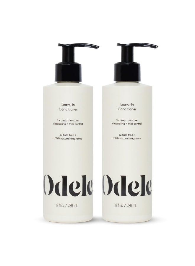 Odele Vegan LeaveIn Conditioner for Deep Moisture Detangling Frizz Control Weightless Shine and All Hair Types Textures 8 fl oz 2Pack - Image 2