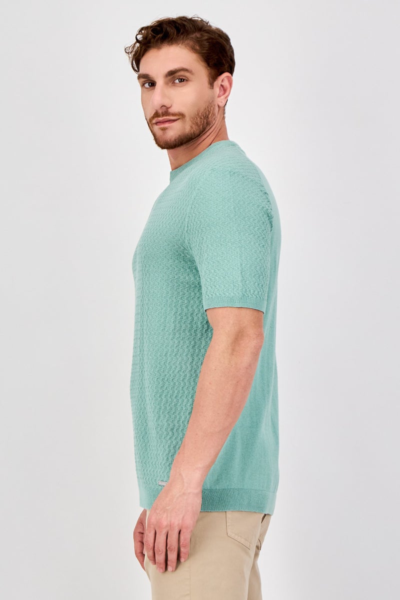 Threadbare تي شيرت رجالي بأكمام قصيرة بياقة دائرية، لون أخضر مريمي - Image 2