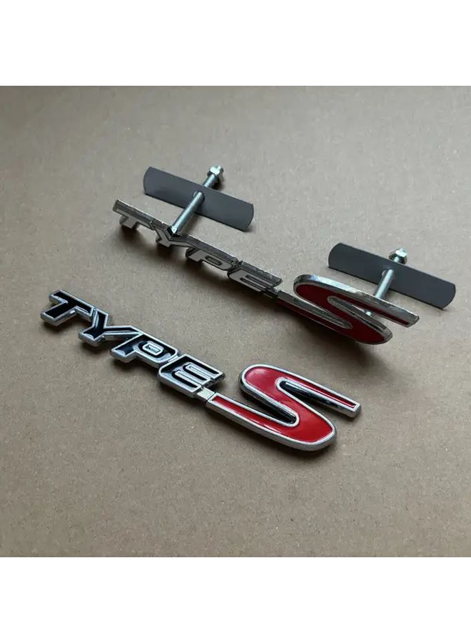 Silvery Black 3D Metal Front Grill Badge Car Exterior Accessory Emblem Sticker - Image 1