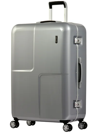 إيمينينت Makrolon Polycarbonate Lightweight Travel Luggage Medium Hard Case Glamorous Suitcase with Double Spinner Wheels and TSA Approved Lock E9L0 Mirror Platinum