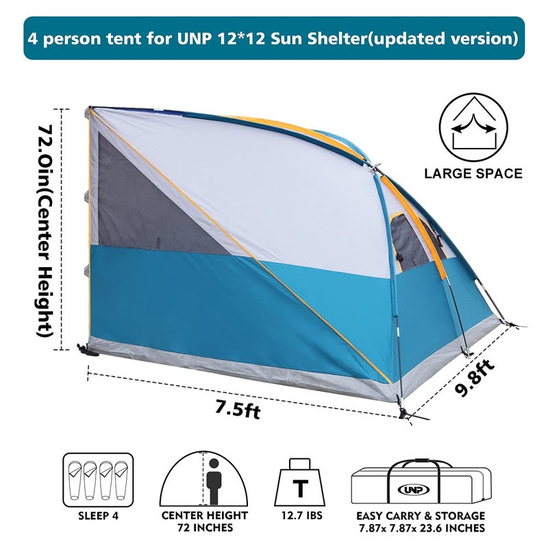 UNP Camping Cube | Pop Up Canopy Side Tent for 10' x 10' Canopies Tent Easy Set Up Gazebo (Canopy/SHELTER NOT Included) - Image 2