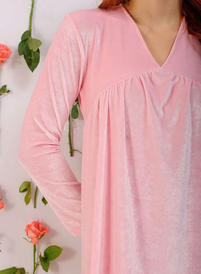 Freehand  Women Fit and Flared Solid V-Neck Long Sleeve Mini Dress for Women | Best Price UAE