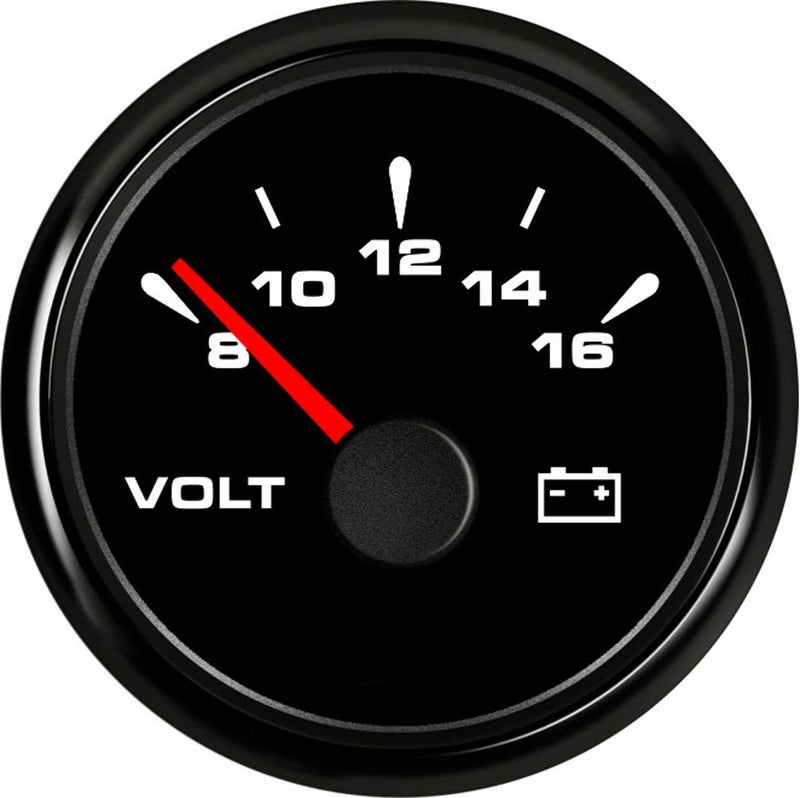 SAMDO 7 Back Light Universal 52mm Voltmeters Voltage Gauges Voltage Meters 8-16V for Boat Yacht Auto Motor Home Truck - Image 1