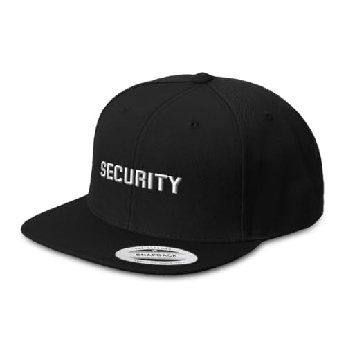 Speedy Pros Snapback Hats for Men & Women Professional Security Guard A Embroidery Acrylic Flat Bill Baseball Cap Black Design Only - Image 1