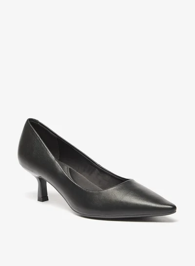 سيليست Women's Solid Pumps with Kitten Heel
