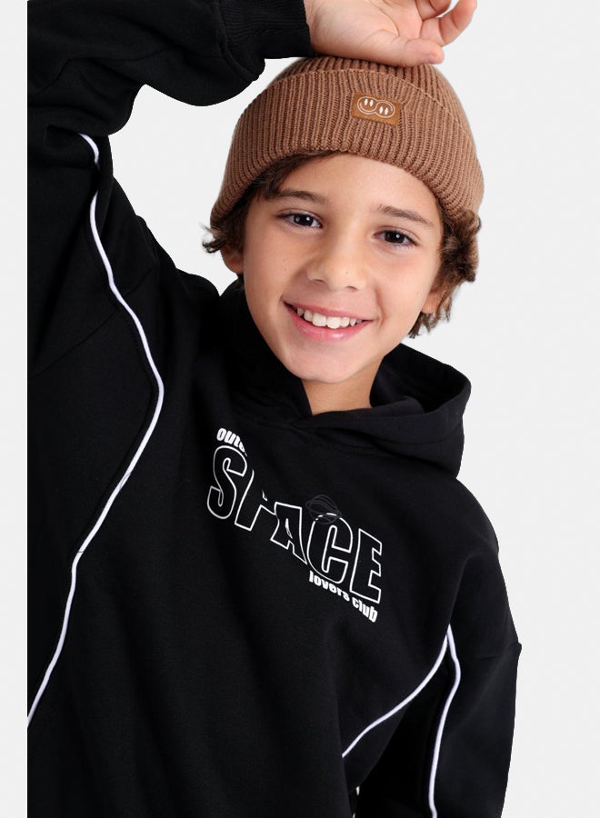 playmore Unisex Cozy Blend Ice Cap – Brown with Double Smiley Fun - Image 1