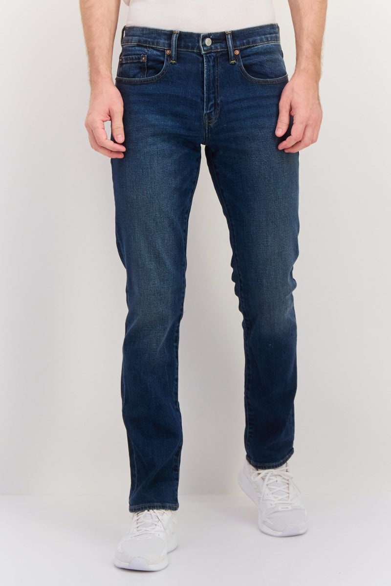 GAP جينز ضيق للرجال، مغسول وقابل للتمدد، أزرق - Image 1