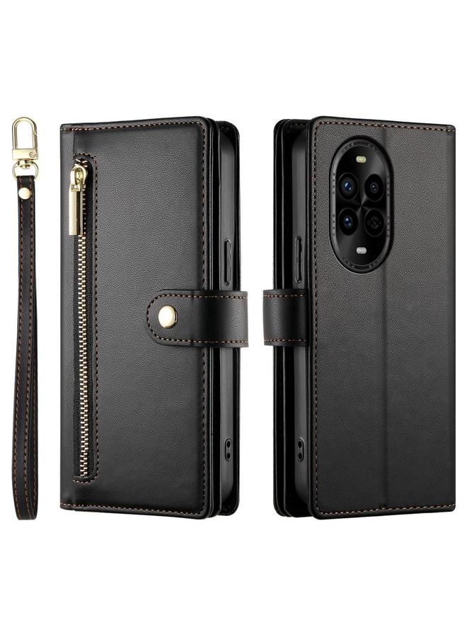 اس-توب جراب لهاتف Huawei nova 13 Pro مزود بتسع فتحات للبطاقات وحقيبة محفظة جلدية بسحاب - Image 2