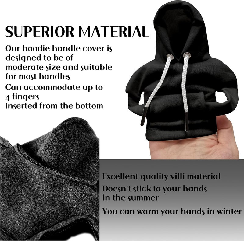 vvag Gear Shift Hoodie, Hoodie Car Gear Shift Cover, Car Shift Knob Hoodie, Automotive Interior Accessories, Universal Fit Knob Cover Gift (Black) - Image 4