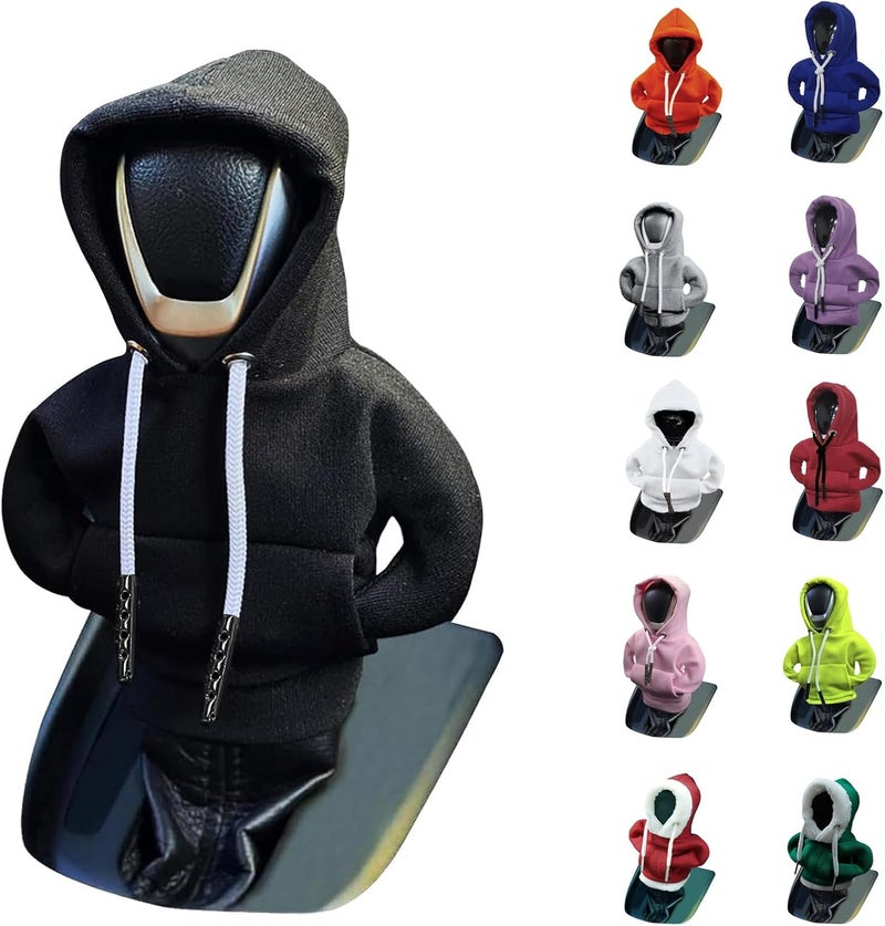vvag Gear Shift Hoodie, Hoodie Car Gear Shift Cover, Car Shift Knob Hoodie, Automotive Interior Accessories, Universal Fit Knob Cover Gift (Black) - Image 1