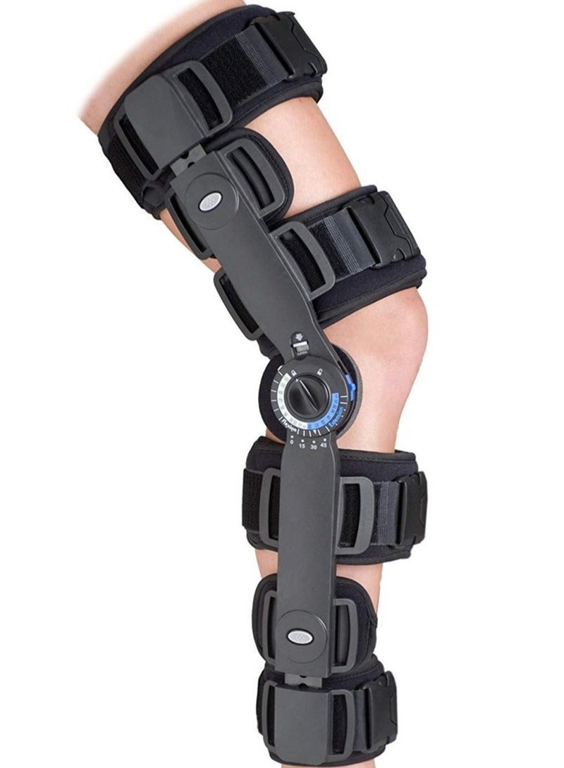 كيس مشد ومثبت ركبة و دعامة قدم مفصلية - مثبت ساق قابل للتعديل لإصابات الركبة/الكاحل، تخفيف آلام أخيل ودعم ما بعد الجراحة للقدم اليسرى واليمنى صناعة تركي - Image 4