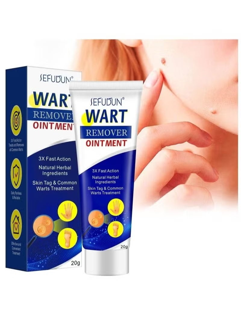 Sefudun Wart Removal Ointment Natural Herbal Wart Remover Treatment Skin Repair Cream Against Moles Warts Use On Any Parts Of Body 20g  - Image 3