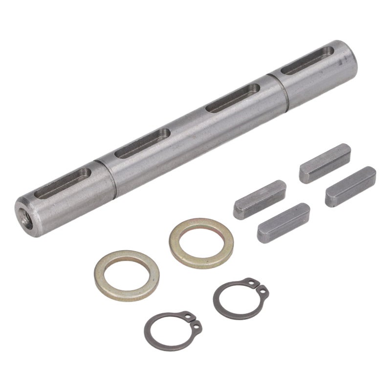 Double Output Shaft 14mm Diameter 128mm Length Alloy Steel - Worm Reducer Shaft for NMRV040 RV040 Nema34 Stepper Motor - Image 1