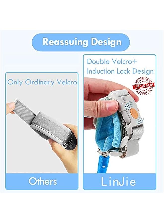 جونيس لينجي حزام امان للاطفال الصغار، حزام معصم للاطفال الصغار بطول 1.5 متر مع قفل حثي، وصلة معصم مضادة للفقدان، حزام معصم للاطفال الصغار للمشي - Image 4