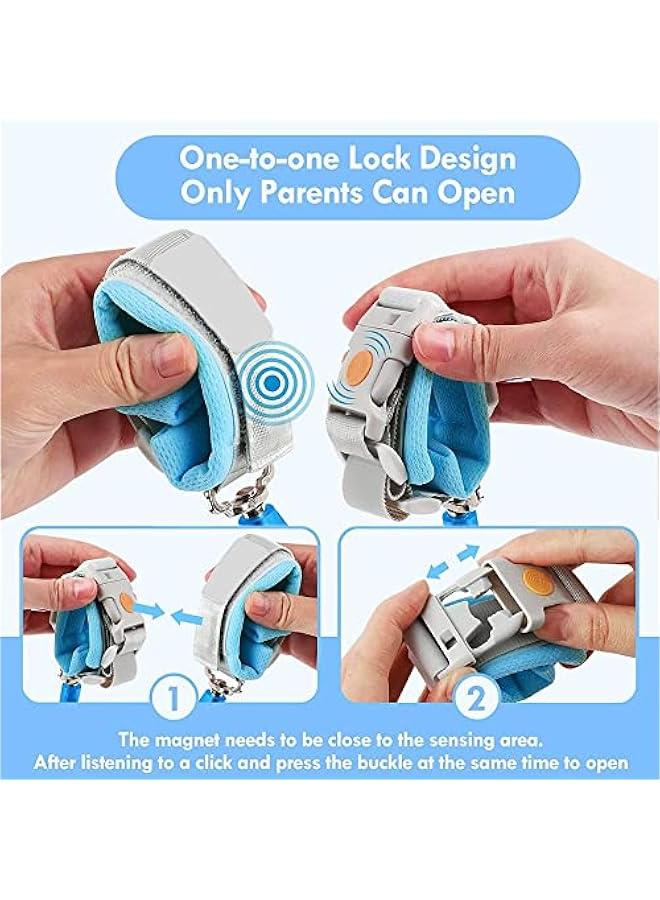 جونيس لينجي حزام امان للاطفال الصغار، حزام معصم للاطفال الصغار بطول 1.5 متر مع قفل حثي، وصلة معصم مضادة للفقدان، حزام معصم للاطفال الصغار للمشي - Image 5