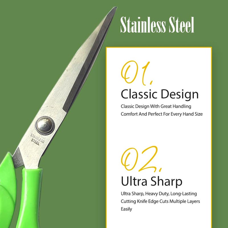Foreignholics Tailor Scissor For cloth cutting Wool | Leather | Cotton | Denim Fabric Cutting (Set of 1) (8 Inch) - Image 3