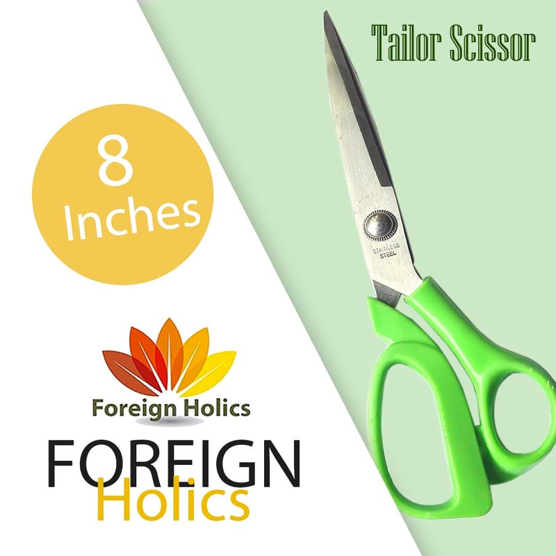Foreignholics Tailor Scissor For cloth cutting Wool | Leather | Cotton | Denim Fabric Cutting (Set of 1) (8 Inch) - Image 2