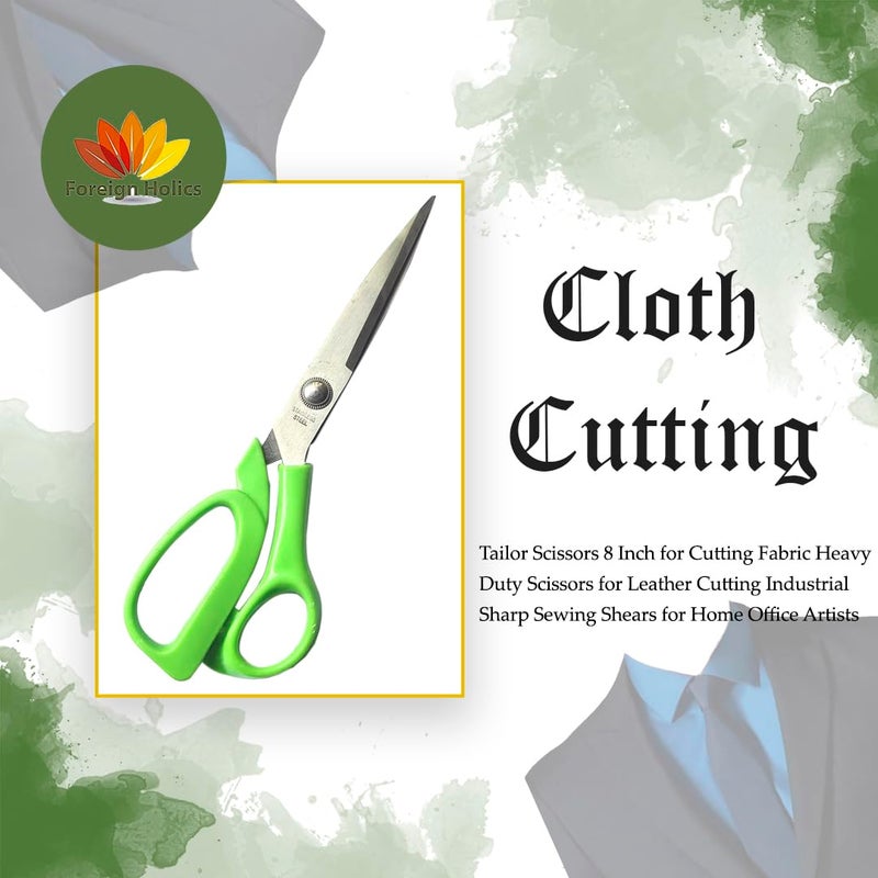 Foreignholics Tailor Scissor For cloth cutting Wool | Leather | Cotton | Denim Fabric Cutting (Set of 1) (8 Inch) - Image 4