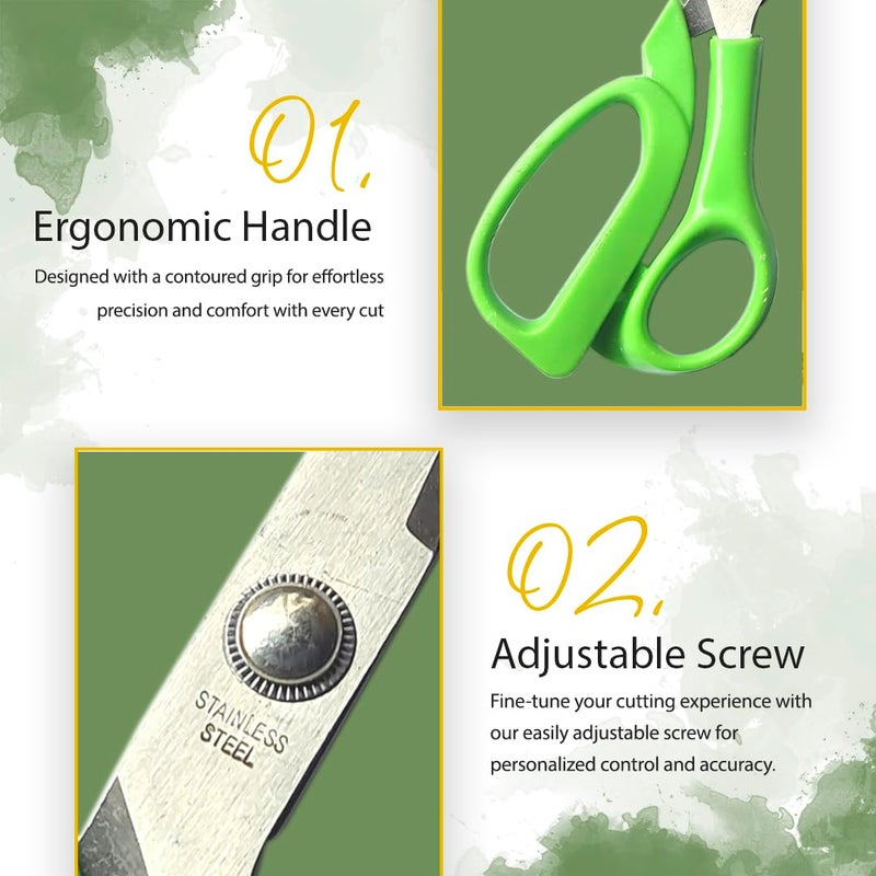Foreignholics Tailor Scissor For cloth cutting Wool | Leather | Cotton | Denim Fabric Cutting (Set of 1) (8 Inch) - Image 5