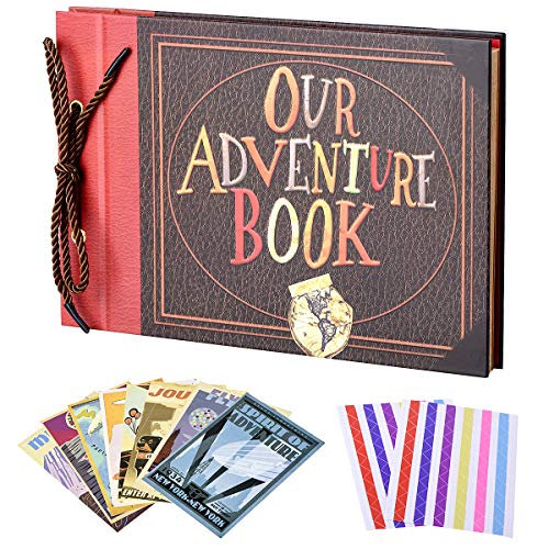 LINKEDWIN Up Scrapbook Photo Album, 3D Our Adventure Book, Wedding Guestbook, Bridal Shower, 11.6 x 7.5 inches, 80 Pages - Image 4