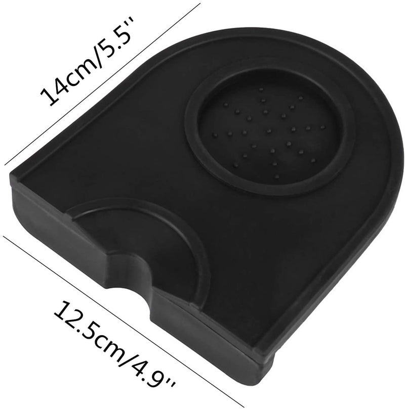 AOE Non-Slippery Food Safe Silicone Coffee Tamper Mat Black 14cm - Image 2