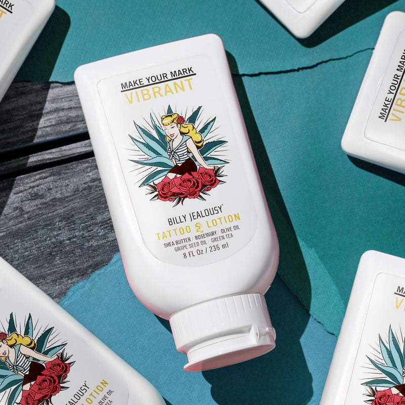 Billy Jealousy Tattoo Lotion for All Skin Types Formulated with Shea Butter, Essential Oils & Green Tea Leaf Extract, Tattoo Aftercare that Nourishes, Brightens & Soothes, 8 Fl Oz - Image 4