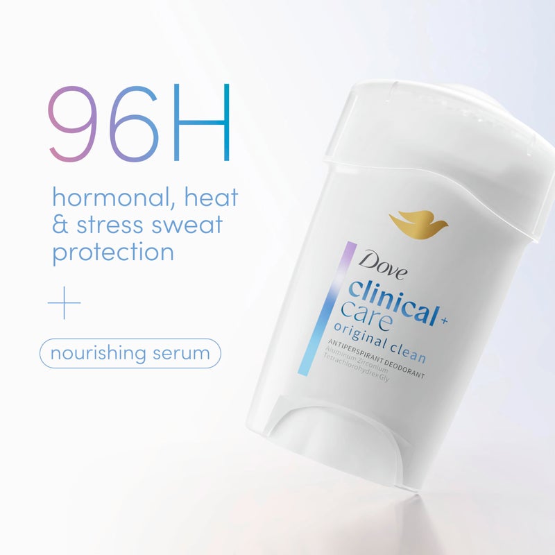 Dove Clinical Protection Antiperspirant Deodorant For Sweat and Odor Protection Original Clean Antiperspirant For Women Made With 1/4 Moisturizers 1.7 oz - Image 4