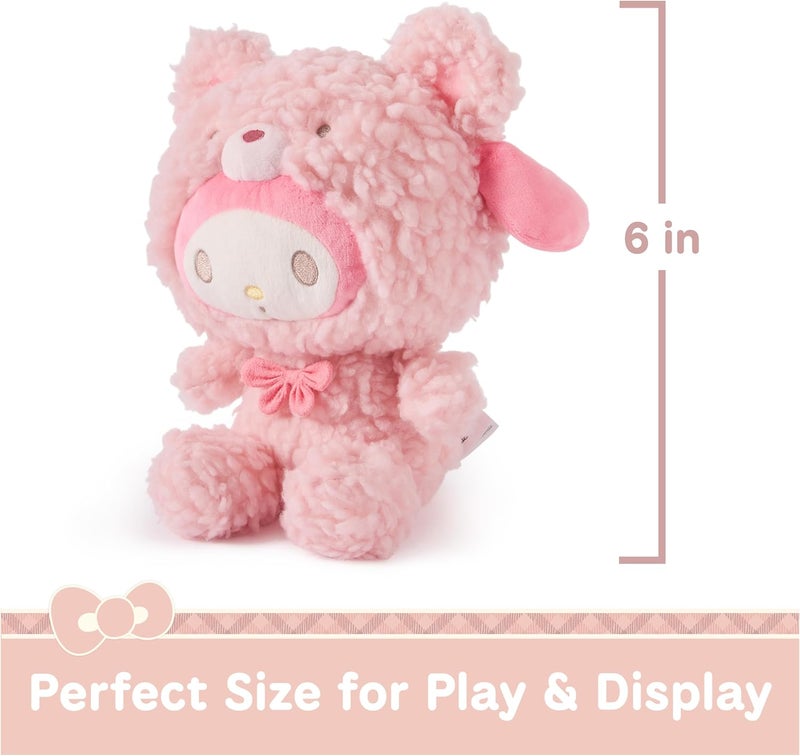 GUND Sanrio Official Hello Kitty and Friends My Melody Café Latte Teddy Bear Plush, Collectible Plush Toy, Stuffed Animal for Ages 1 and Up, Pink, 10” - Image 4