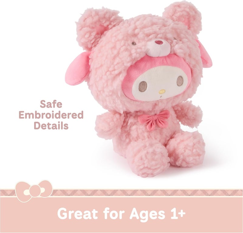 GUND Sanrio Official Hello Kitty and Friends My Melody Café Latte Teddy Bear Plush, Collectible Plush Toy, Stuffed Animal for Ages 1 and Up, Pink, 10” - Image 3